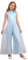 LiiYii Salopette Elegante per Bambina Tuta Intera Senza Manica Jumpsuit Overall Abito da Cerimonia Battesimo Matrimonio Festa Pagliaccetti Lungo a Gamba Larga Azzurro 11-12 anni