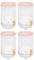 YöL Pack of 4 1400ml Stackable Dry Food Storage Canisters Tub Kitchen Container Freezer Safe