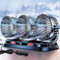Shengruili Auto Ventilator,12V Drei Köpfe Ventilator Auto,360 ° Drehbarer Doppelköpfiger Ventilator,Auto Kfz Lüfter,Autolüfter,Auto Ventilator für Rücksitz,RV, LKWs, SUV
