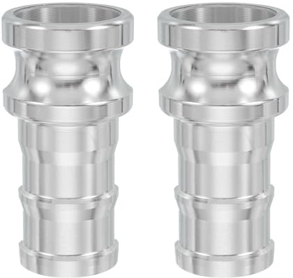 PATIKIL 2Pcs 2 Raccords Verrouillage Caméra Aluminium - Adaptateur Mâle x Filetage Femelle NPT, Raccord Tuyau Déconnexion Rapide avec Verrouillage Caméra (Type Part E Rainure Caméra)