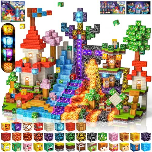Magnetische Bausteine 100 PCS 2CM Magnetbausteine für Kinder ab 3 Jahre Blocks, Montessori Spielzeug Magnete Kinder, Magnetische Bauwelt Geburtstag Geschenk ab 3 4 5 6 7 8 9 10 11 12 Jungen Mädchen