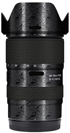 Autocollant anti-rayures en vinyle pour objectif d'appareil photo Tamron 28-75 mm F2.8 G2 pour monture Nikon 28-75 F 2,8 G 2,8 G 2,8 (vague noir)