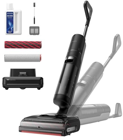 DREAME H15 Pro CarpetFlex Cordless Vacuum Mop Wet Dry Vacuum Cleaner with Double Brush for Hard Floors and Carpets, Tangle-Free Haircut, 23 kPa Suction, 180° Lie-Flat
