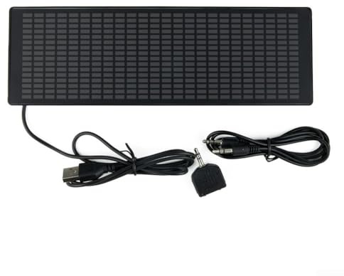Desiumite RGB-LED-Musikspektrum-Analysator, VU-Meter, Audio-Pegelanzeige, 20 Segmente, Sprachdrahtsteuerung, USB, 5 V, 12 V (Drahtsteuerung)