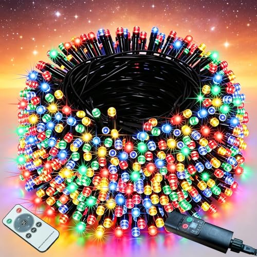 Tierwarf Lichterkette Aussen Outdoor Strom - 20M 200 LEDs USB Aufladung Außen Beleuchtung Wetterfest 8 Modi IP44 Wasserdicht Fairy Lights mit Fernbedienung & Timer für Garten Terrasse Baum Hof Party