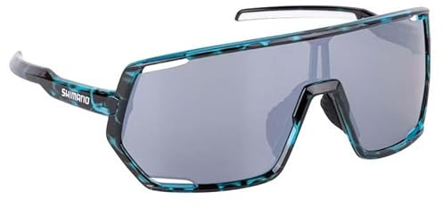 Shimano Eyewear Lesath Tortoiseshell Blue & Silver Mirror Sportbrille für sportlichen Fokus