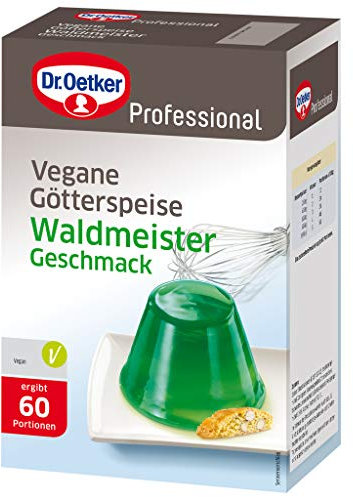 Dr. Oetker Professional Vegane Götterspeise mit Waldmeister-Geschmack, Fertig gezuckert, Götterspeisenpulver in 1 kg Packung