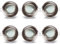 LAMPAOUS Led Einbaustrahler 6er-Set Aluminium Einbauleuchten mit 5 Watt 400lm Led Keramik Modul Einbauspots Deckenspots Deckenleuchten Neutralweiss 230V 30mm Einbautiefe 30 Grad Schwenkbar Flach Rund