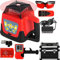 VEVOR Nivel Láser Auto-nivelante, 161 × 161 × 184 mm Nivel de Láser Rojo, 500 m de Rango Nivel de Láser, IP54 Láser Rotatorio Nivel de Láser Impermeable Temperatura de -20 °C - 45 °C para Construcción