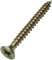 Aerzetix - C45136 - Lot de 100 - Vis à Bois - Ø2.5x25mm - en Acier Laitonné Métal - Tête Fraisée - à Empreinte Cruciforme Pozidriv - Couleur Laitonné