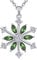 JO WISDOM Halskette Schneeflocken Silber 925 Damen,Anhänger Kette mit 3A Zirconia Mai Geburtsstein Smaragd Farbe Swarovski Kristall,Weihnachtsschmuck für Frauen