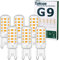 Tailcas Bombilla LED G9 5W, Blanco Calido 3000K, Sin Estroboscópico, LED Equivalente a la Bombilla Halógena de 50W, 500LM, AC220-240V, No Regulable, Ángulo de Luz de 360°, Paquete de 6