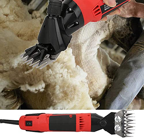 Elektrische Schafschere 1000W 6 Gänge Elektrischer Schafschneider Elektrische Tierhaarschere für Ziegen, Schaf, Rinder,Elektrische Schere