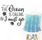 Wandaufkleber Abziehbilder, Ocean Is California Wasserdichte Heimtextilien Kinderzimmer Poster Wandbild 57X64Cm, Heimwanddekoration Wandbild
