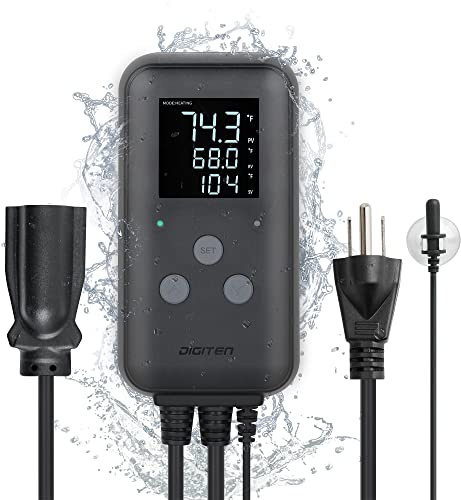DIGITEN Regolatore di temperatura impermeabile DTC310 Regolatore di temperatura digitale Acquario Regolatore di temperatura Termostato serra per riscaldatore 10A Stuoia di calore esterna Termostato