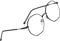 Voolga Klassische Retro Blaulichtfilter Brille, Polygon Brille Ohne Stärke Damen und Herren, Mode Fake Brille für Anti Blaulicht von Computer mit Metall Brille Beine (Black)