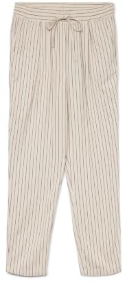 VERO MODA Casual Linen Trousers Loose Fit Ankle Pants Women's Fashion Elegant Botanical Print