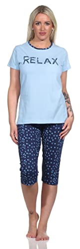 Normann Damen Capri Pyjama, lässiger Schlafanzug 'Relax' - 122 204 10 757