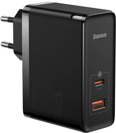 Baseus Travel Charger GaN5 Pro Quick Wall Charger C+U, PD3.0, QC4.0 +, AFC, 100W EU Black (CCGP090201)