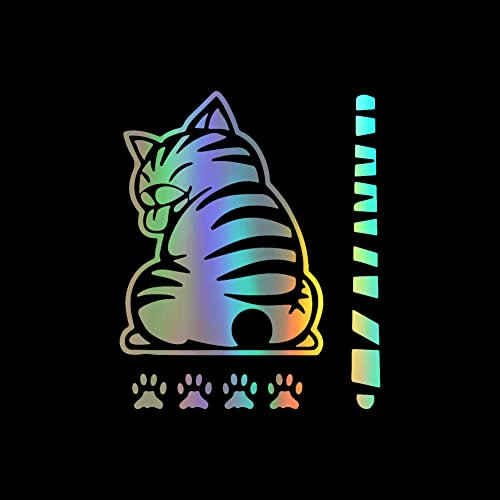 Blueshyhall Auto Scheibenwischer Aufkleber, Aufkleber Heckscheibe Fenster Auto Kinder, Aufkleber Scheibenwischer Hinten, Wischer Aufkleber Hund und Katze, Auto Aufkleber Tuning (Lasor Katze)