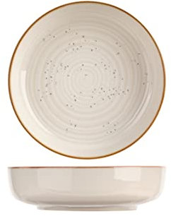 Cosy & Trendy Assiette creuse BALTIC Vanilla-Grès-D18,5XH5CM-Lot de 6, Vanillia