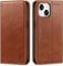 SHIELDON Hülle für iPhone 14 Lederhülle [Echtleder] [Lifetime Garantie] [RFID-Sperre] [Kartenfach] [Magnet] TPU, Klapphülle Handyhülle Phone Schutz Kompatibel mit iPhone 14 5G 6,1 - Retro Braun