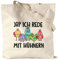 Hey!Print Ja Ich Rede Mit Hühnern Jutebeutel Stoffbeutel Canvas Huhn-Fans Bauernhof Chicken Hühnerhof Geschenk