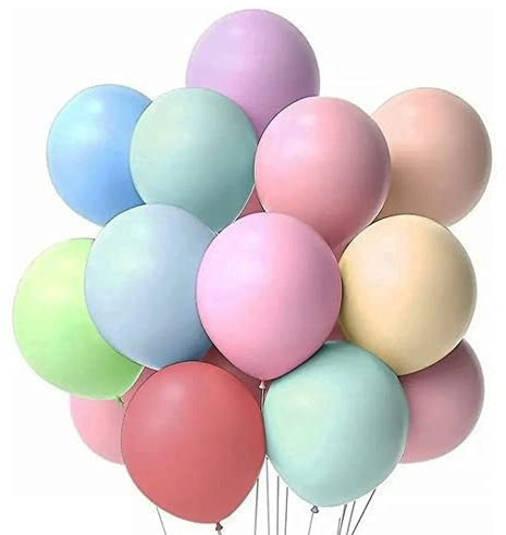 QILZO® 100 Stück Latexballons in Pastellfarben, biologisch abbaubar, Luftballons für Partys, Hochzeiten, Meetings, Geburtstage, Taufen, Fotocall, Dekoration