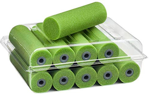 50 x Colorus Lackierwalze 11cm superfein | Schaumwalze beidseitig gerade | Farbwalze Lackrollen für Lacke wasserbasiert | Lackierrolle Lackwalze speziell für Wasserlacke | Farbrolle klein