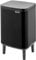 Brabantia - Bo Waste Bin Hi 12L with Soft Close Lid, Removable Inner Bucket, and Transport Grip – Ideal for Bathroom, Bedroom, and Home Office – Matt Black