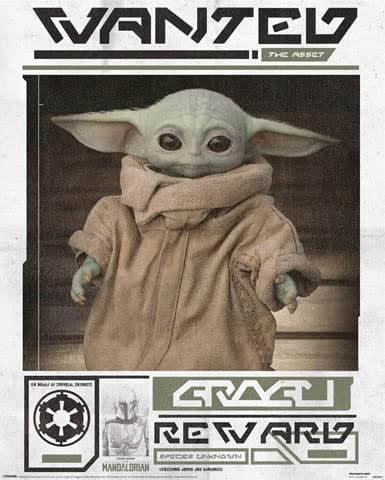 Star Wars - The Mandalorian - Grogu Wanted - Mini Poster Plakat Größe 40x50 cm