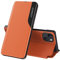QIWEIQING Schutzhülle für Huawei P20 Lite, Smart Clear View Window Mirror Case Metall PC Flip Folio Stand Handyhülle Ganzkörper Anti-Kratzer Schutzhülle Huawei P20 Lite/Nova 3E. Orange QH3