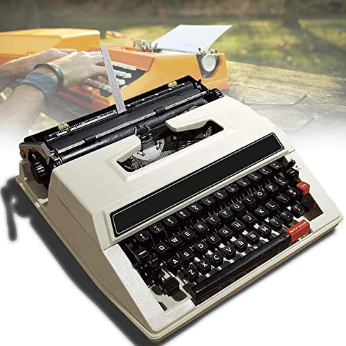 STIDE Retro Manuelle Schreibmaschine,Vintage-Schreibmaschinen,Kreative Retro-Schreibmaschine,Vintage Finish Antike Schreibmaschine,ideal für Kreatives Schreiben,White
