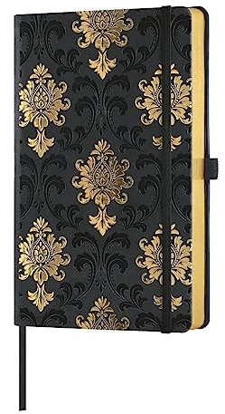 Castelli Milano Notizblock 15x25cm 192 Seiten kariert | Brulion Zeichenbuch | Zum Schreiben der Kalligraphie Schule Studium Arbeit | FSC Satiniergummi | Barogue Gold