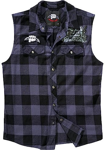 Brandit Ozzy Check Shirt Sleeveless, Farbe: Black_Grey_ch, Größe: XXL