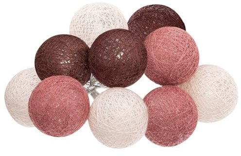 Atmosphera - Guirlande led pile 10 boules dune d6