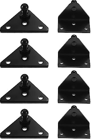 QUARKZMAN 8 Stück Auto 10mm Kugel Bolzen Halterung mit 8 Schrauben Schwarz