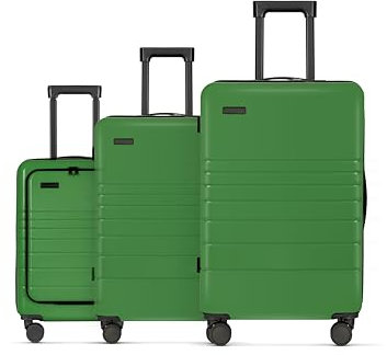 ETERNITIVE - Juego de 3 Maletas | Maletas Rígidas de Viaje de ABS | Maletas con Cerradura TSA | Equipaje de Mano 40L, Mediano 62,5L y Grande 96L |Maleta Viaje con Ruedas 360° | Verde