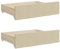 vidaXL Under Bed Storage Drawers-Engineered Wood and Fabric-Cream Colour-Easy Glide Wheels-Suitable for All Floor Types-Ample Storage Space