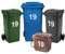 Rubigo 4 x Bin Numbers for Wheelie Bins, 0-99, 17.5cm Dustbin Stickers, Easy Application Stick On Number Stickers - Weatherproof Self Adhesive Vinyl (19)