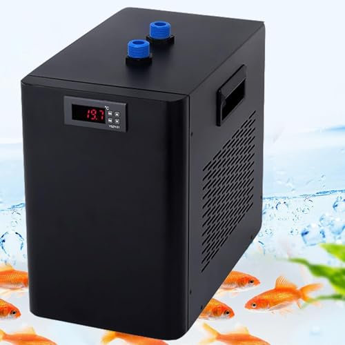 CHRISK Fischtank Wasserkühler, Aquarium Digital Fischtank Wasserkühlmaschine Thermostat für kleine Kühlungserhitzen,300L