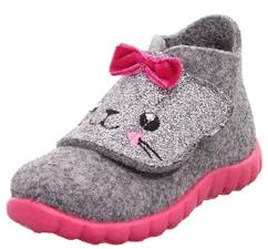 superfit Happy, Pantofole Bambine e ragazze, Grigio Chiaro Rosa 95 2500, 24 EU