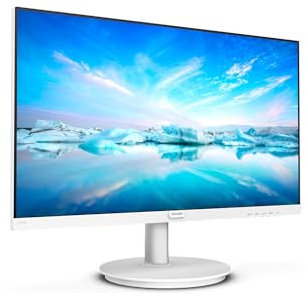PHILIPS 271V8AW- 27 Inch FHD White Monitor, 75Hz, 4ms, VA, Speakers, AdaptiveSync, Flickerfree, Anti-Glare (1920 x 1080, 250 cd/m², HDMI)