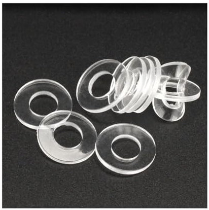 50/100/200 pièces en plastique souple PVC Transparent isolant joint d'étanchéité simple entretoise rondelle plate M1.2 M1.4 M1.7 M1.8 M2 M2.5 M3 M4 M5 M6 ~ M12 (Color : Soft, Size : M6x20x1 x50pcs)
