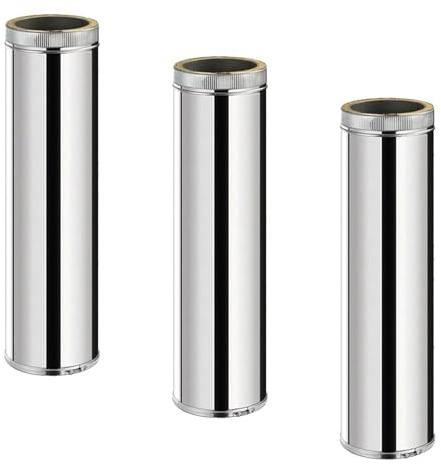 TDPS1000 - Tubo de doble pared aislado para estufa de leña (100 cm, diámetro de 150)