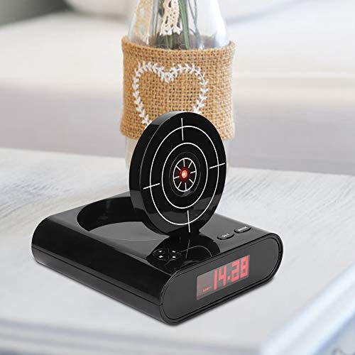 Digitaler Wecker, LED-Uhr für Schlafzimmer, USB, Innovative Digitale Elektronische Uhr, Schießwecker für Schlafzimmer, Heimbüro und Reisen (Schwarz)