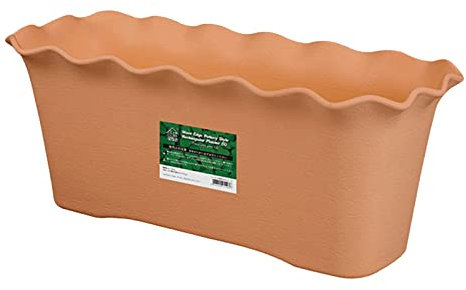 Pot de fleurs intérieur de 30 cm de diamètre - Rectangulaire - En plastique ondulé et frisé - Fentes pour fleurs - Jardin domestique - Outils pratiques - Support de fleurs en métal noir (marron,