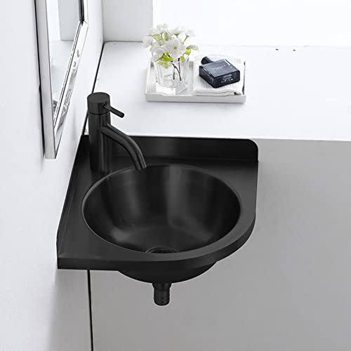 CRBUDY Évier de Cuisine évier de Salle de Bain évier en Acier Inoxydable, lavabo, Triangle Suspendu, Mini évier Mural pour Cuisine, lavabo, vestiaire