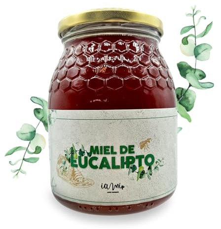 Miel Cruda de Eucalipto 100% Pura - 1 kg - Miel Natural Artesanal elaborada por nuestros Apicultores de la Sierra de Espadán en Castellón - Tradición y Legado de nuestra Tierra - 1000gr - Cosecha 2025