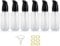 Apstaqeoo 6Pcs 50Ml Empty Lotion Pump Bottle Dispenser for Toiletries TSA Approved Pump Dispenser Leak-proof Plastic Travel Bottles Container with Label & Funnel for Cleaning Shampoo Cosmetic (Clear)
